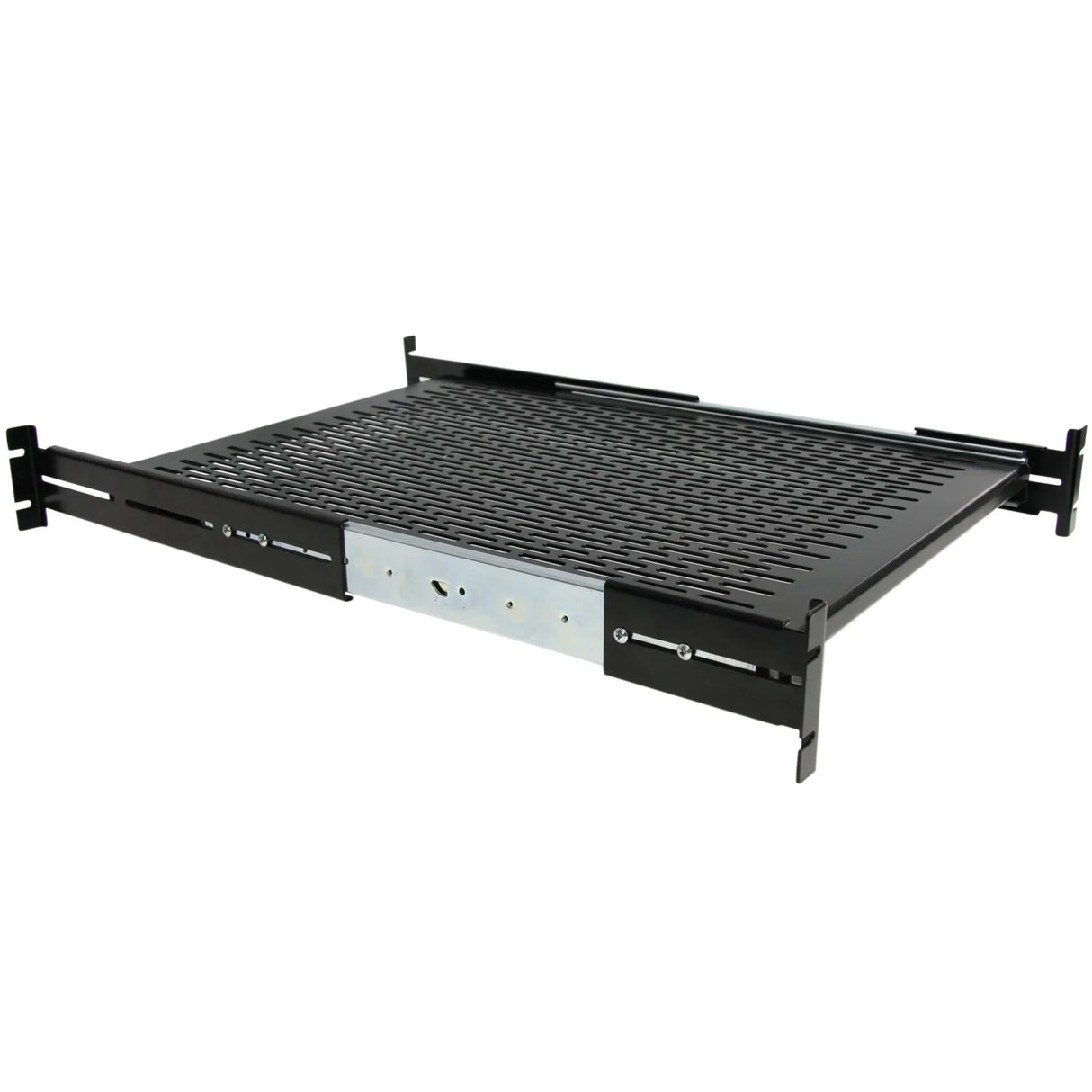 STARTECH 2U Sliding Server Rack Mount Shelf - 20 to 30in Adjustable Mounting Depth - Vented - 50lb - Heavy Duty Universal 19” Rack Shelf for Equipment Rack - 24in Deep (UNISLDSHF19) (UNISLDSHF19)