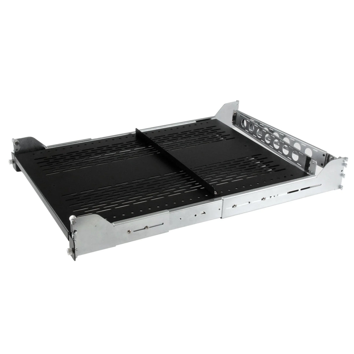 STARTECH 2U Vented Sliding Server Rack Shelf w| Cable Management Arm - 27.7 to 31.6in Adjustable Mounting Depth - 50lb - 19” Server Tray Shelf for Equipment Rack - 24in Deep (UNISLDSHF192) (UNISLDSHF192)