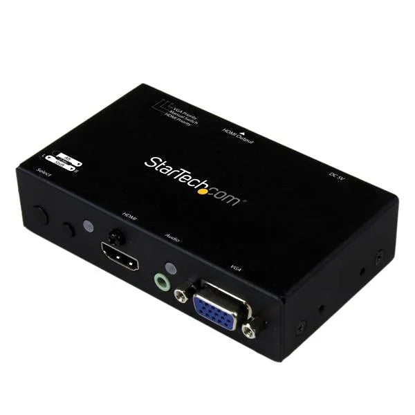 STARTECH 2x1 VGA + HDMI to HDMI Switch | Selector Box - 1080p Multi Video Input Automatic Switcher - 2 Computers In 1 Monitor Out (VS221VGA2HD) (VS221VGA2HD)