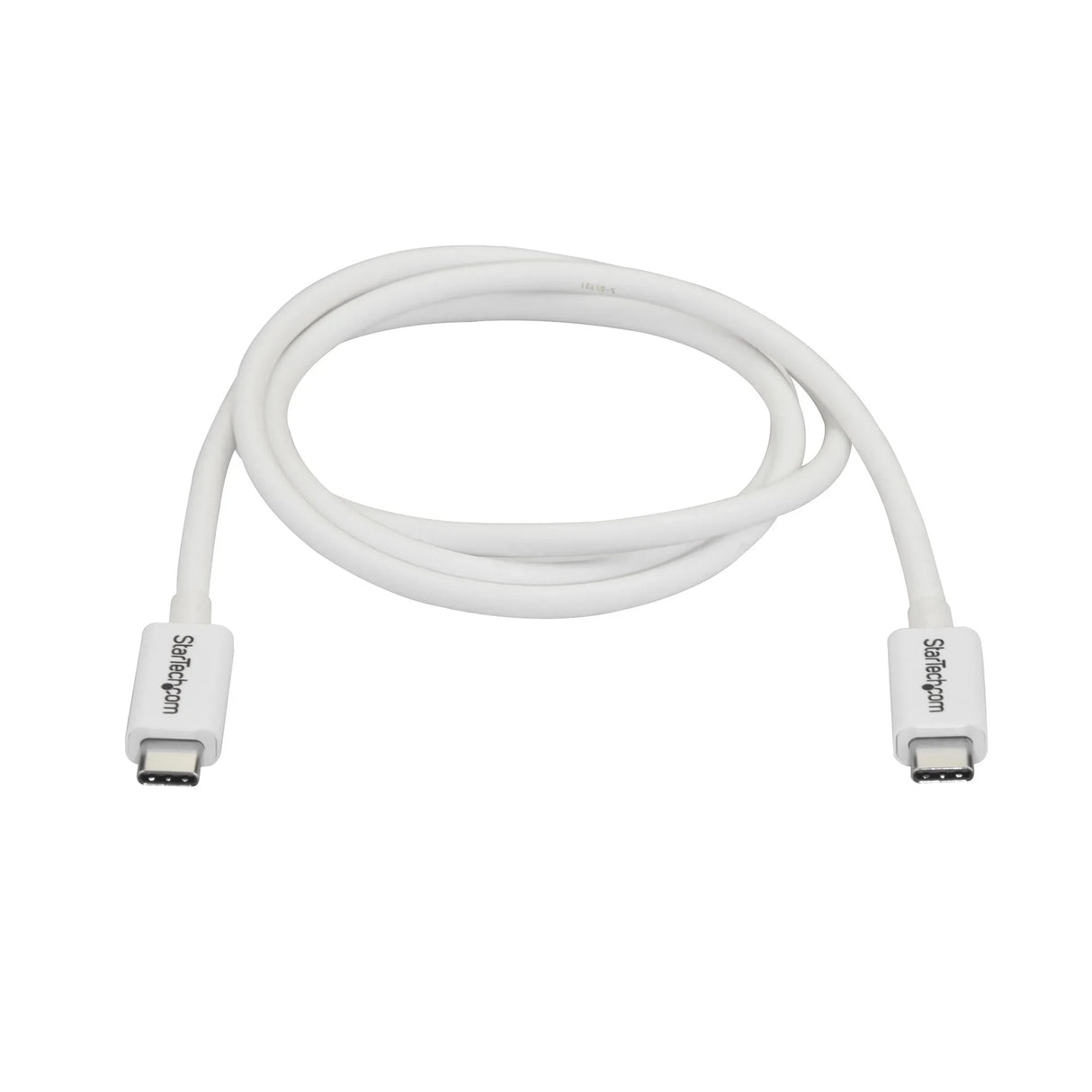 STARTECH 3.3ft (1m) Passive Thunderbolt 3 Cable | 20Gbps | 100W PD | 4K Video | Thunderbolt Cable | Compatible with USB4|DP Alt Mode | Thunderbolt 4 | USB 3.2|Type-C (TBLT3MM1MW) (TBLT3MM1MW)
