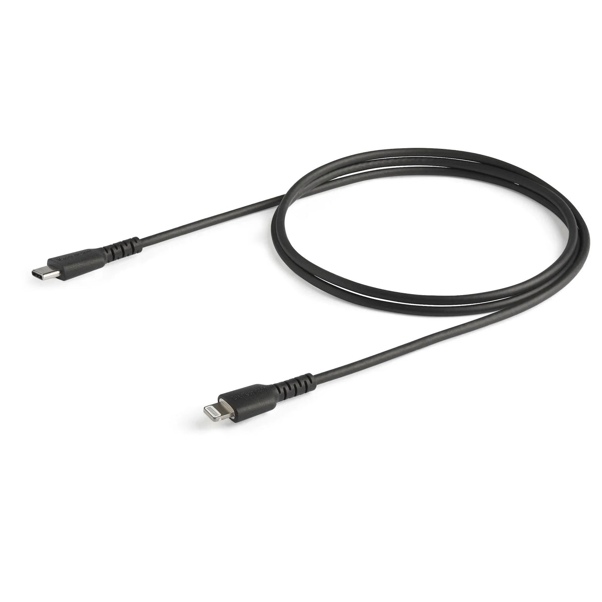 STARTECH 3 foot (1m) Durable Black USB-C to Lightning Cable - Heavy Duty Rugged Aramid Fiber USB Type C to Lightning Charger|Sync Power Cord - Apple MFi Certified iPad|iPhone 12 (RUSBCLTMM1MB) (RUSBCLTMM1MB)