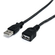 STARTECH 3 ft Black USB 2.0 Extension Cable A to A - M|F - 3 ft USB A to A Extension Cable - 3ft USB 2.0 Extension cord (USBEXTAA3BK)