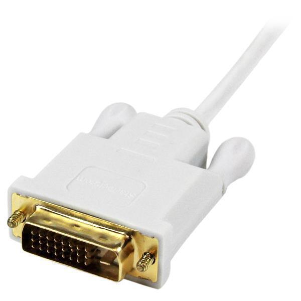 STARTECH 3 ft Mini DisplayPort to DVI Active Adapter Converter Cable - 3ft (0.9m) Active mDP to DVI M|M Cable - 1920x1200 - White (MDP2DVIMM3WS)