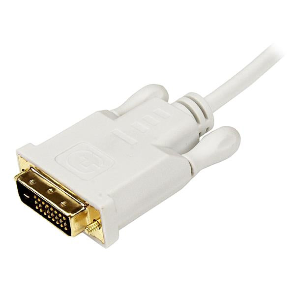 STARTECH 3 ft Mini DisplayPort to DVI Adapter Cable - Mini DP to DVI Video Converter - MDP to DVI Cable for Mac | PC 1920x1200 - White (MDP2DVIMM3W)