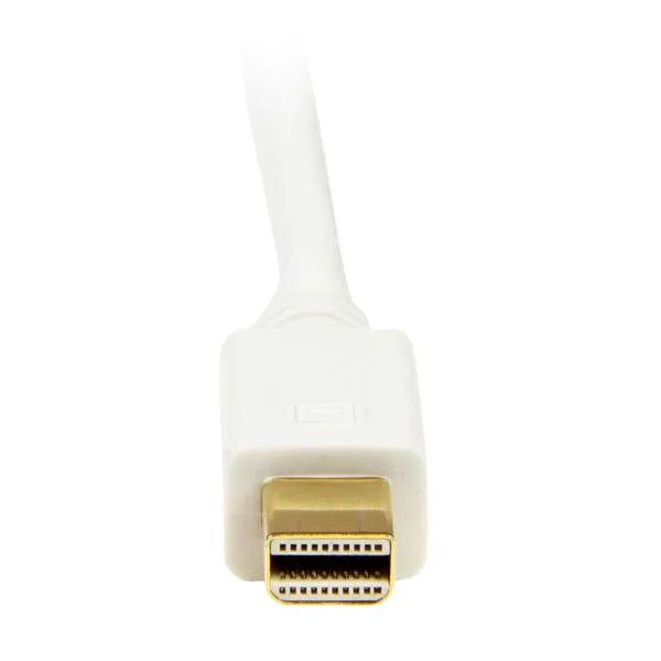 STARTECH 3 ft Mini DisplayPort to DVI Adapter Cable - Mini DP to DVI Video Converter - MDP to DVI Cable for Mac | PC 1920x1200 - White (MDP2DVIMM3W)