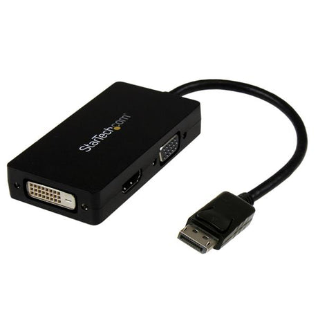 STARTECH 3 in 1 DisplayPort Multi Video Adapter Converter - 1080p DP Laptop to HDMI VGA or DVI Monitor or Projector Display (DP2VGDVHD) (DP2VGDVHD)