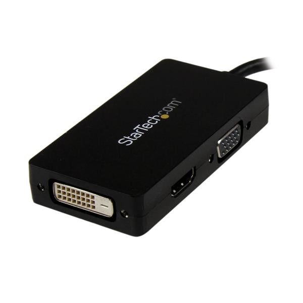 STARTECH 3 in 1 DisplayPort Multi Video Adapter Converter - 1080p DP Laptop to HDMI VGA or DVI Monitor or Projector Display (DP2VGDVHD) (DP2VGDVHD)
