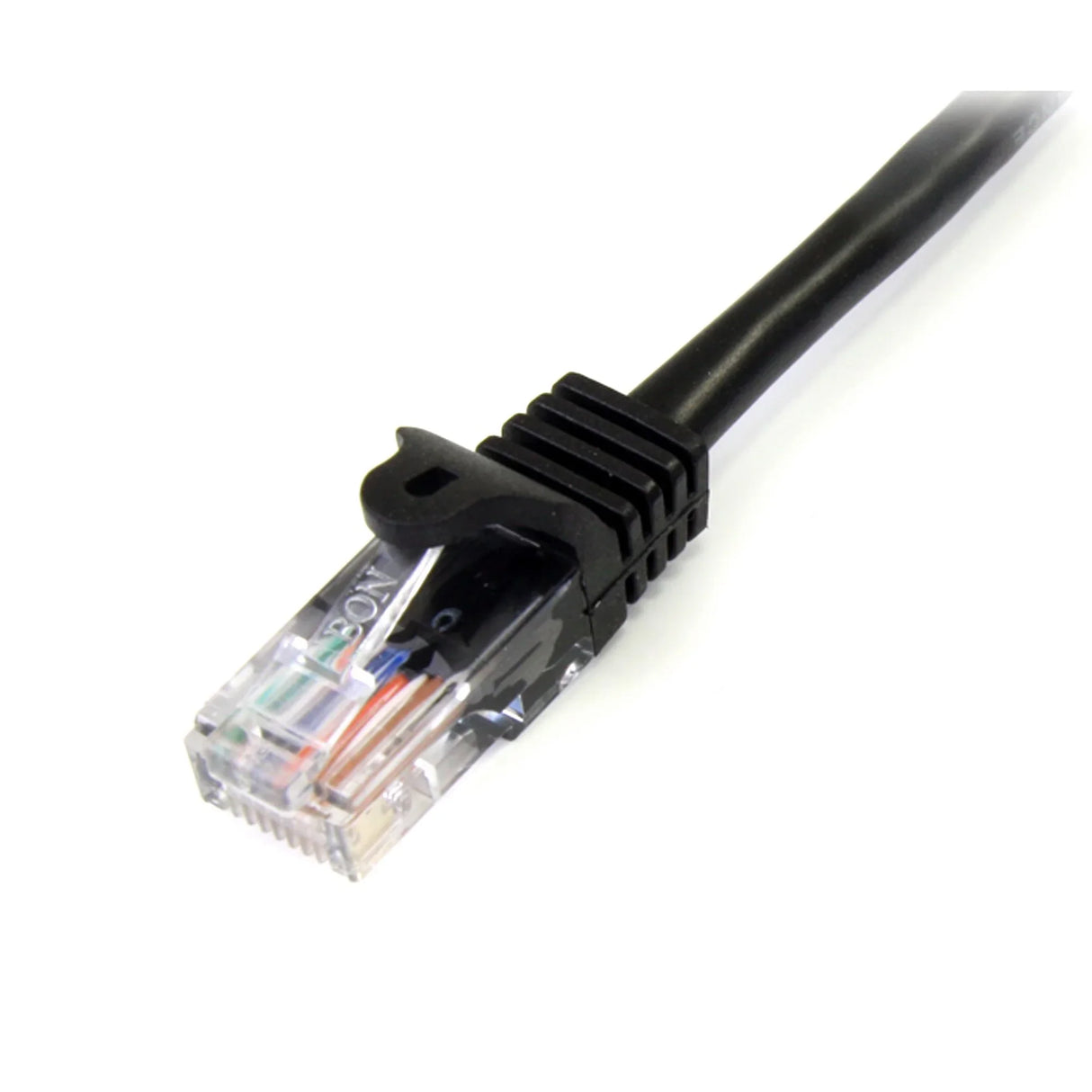 STARTECH 3 m Black Cat5e Snagless RJ45 UTP Patch Cable - 3m Patch Cord - Ethernet Patch Cable - RJ45 Male to Male Cat 5e Cable (45PAT3MBK) (45PAT3MBK)