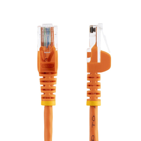 STARTECH 3 m Orange Cat5e Snagless RJ45 UTP Patch Cable - 3m Patch Cord - Ethernet Patch Cable - RJ45 Male to Male Cat 5e Cable (45PAT3MOR) (45PAT3MOR)