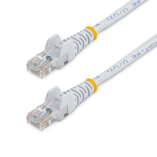 STARTECH 3 m White Cat5e Snagless RJ45 UTP Patch Cable - 3m Patch Cord - Ethernet Patch Cable - RJ45 Male to Male Cat 5e Cable (45PAT3MWH) (45PAT3MWH)