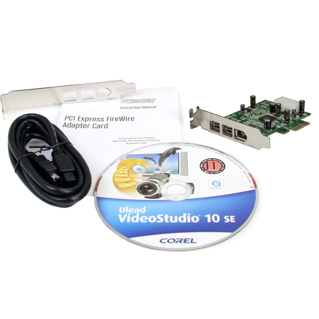 STARTECH 3 Port 2b 1a Low Profile 1394 PCI Express FireWire Card Adapter - PCI Express 1394a - PCIe FireWire 400 Card (PEX1394B3LP)