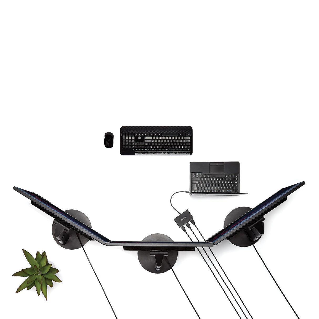 STARTECH 3-Port Multi Monitor Adapter - DisplayPort 1.2 to 3x HDMI MST Hub - Triple 1080p HDMI Monitors - Video Splitter for Extended Desktop Mode on Windows PCs Only - DP to 3x HDMI (MSTDP123HD) (MSTDP123HD)