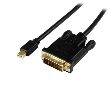 STARTECH 3ft (0.9m) Mini DisplayPort to DVI Cable - Active Mini DP to DVI Adapter Cable - 1080p Video - mDP 1.2 to DVI-D Single Link - mDP or Thunderbolt 1|2 Mac|PC to DVI Monitor (MDP2DVIMM3BS) (MDP2DVIMM3BS)