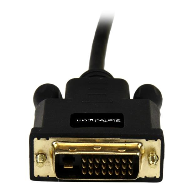 STARTECH 3ft (0.9m) Mini DisplayPort to DVI Cable - Mini DP to DVI Adapter Cable - 1080p Video - Passive mDP 1.2 to DVI-D Single Link - mDP or Thunderbolt 1|2 Mac|PC to DVI Monitor (MDP2DVIMM3B) (MDP2DVIMM3B)