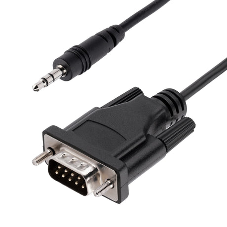 STARTECH 3ft (1m) DB9 to 3.5mm Serial Cable for Serial Device Configuration | RS232 DB9 Male to 3.5mm Cable for Calibrating Projectors | Digital Signage | TVs via Audio Jack (9M351M-RS232-CABLE) (9M351M-RS232-CABLE)