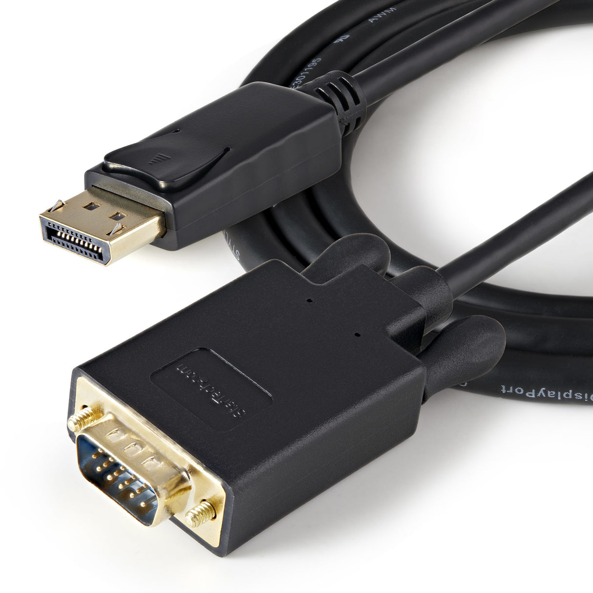STARTECH 3ft (1m) DisplayPort to VGA Cable - Active DisplayPort to VGA Adapter Cable - 1080p Video - DP to VGA Monitor Cable - DP 1.2 to VGA Converter - Latching DP Connector (DP2VGAMM3B) (DP2VGAMM3B)