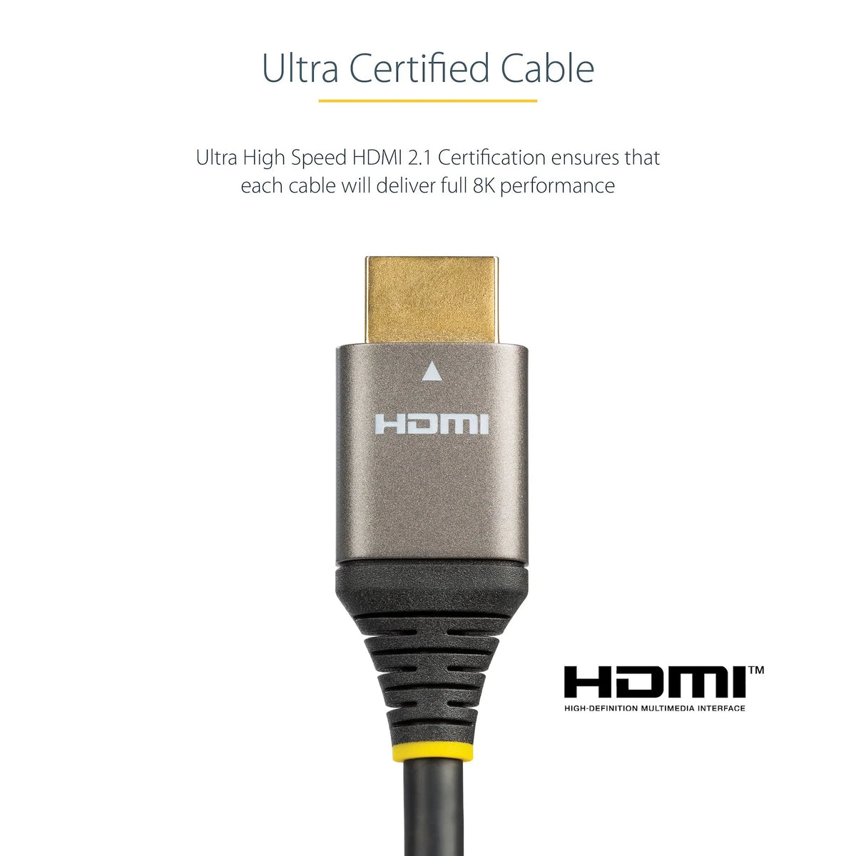 STARTECH 3ft (1m) HDMI 2.1 Cable 8K - Certified Ultra High Speed HDMI Cable 48Gbps - 8K 60Hz|4K 120Hz HDR10+ eARC - Ultra HD 8K HDMI Cable - Monitor|TV|Display - Flexible TPE Jacket (HDMM21V1M) (HDMM21V1M)