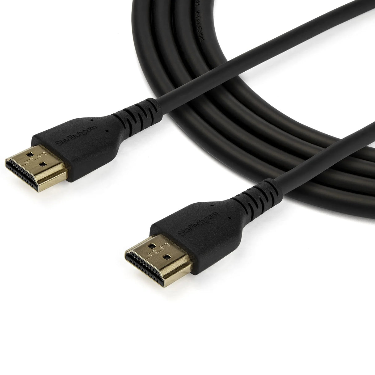 STARTECH 3ft (1m) Premium Certified HDMI 2.0 Cable with Ethernet - Durable High Speed UHD 4K 60Hz HDR - Rugged M|M HDMI Cord with Aramid Fiber - TPE - Ultra HD Monitors | TVs & Displays (RHDMM1MP) (RHDMM1MP)
