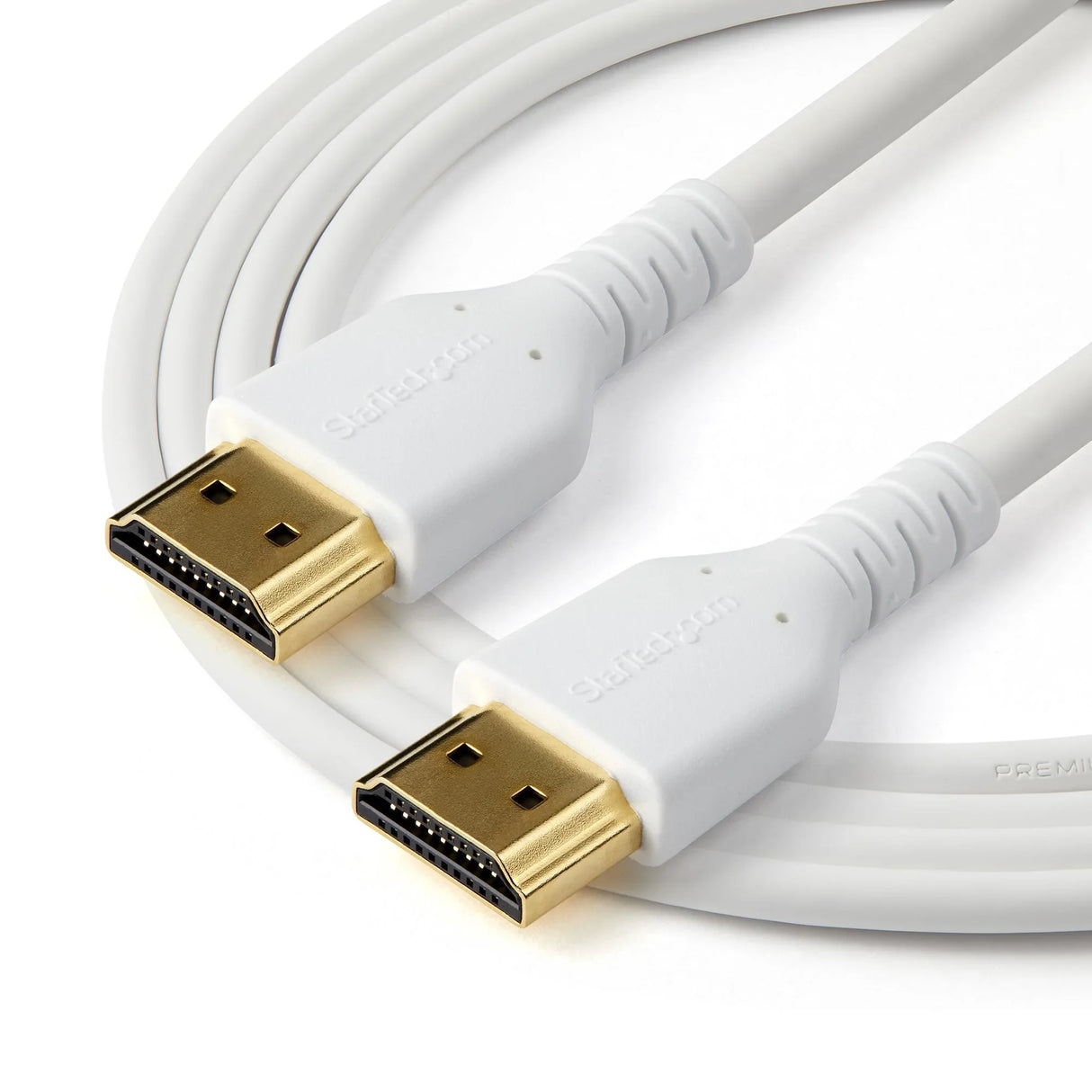 STARTECH 3ft (1m) Premium Certified HDMI 2.0 Cable with Ethernet - Durable High Speed UHD 4K 60Hz HDR - Rugged M|M HDMI Cord with Aramid Fiber - TPE - Ultra HD Monitors | TVs & Displays (RHDMM1MPW) (RHDMM1MPW)