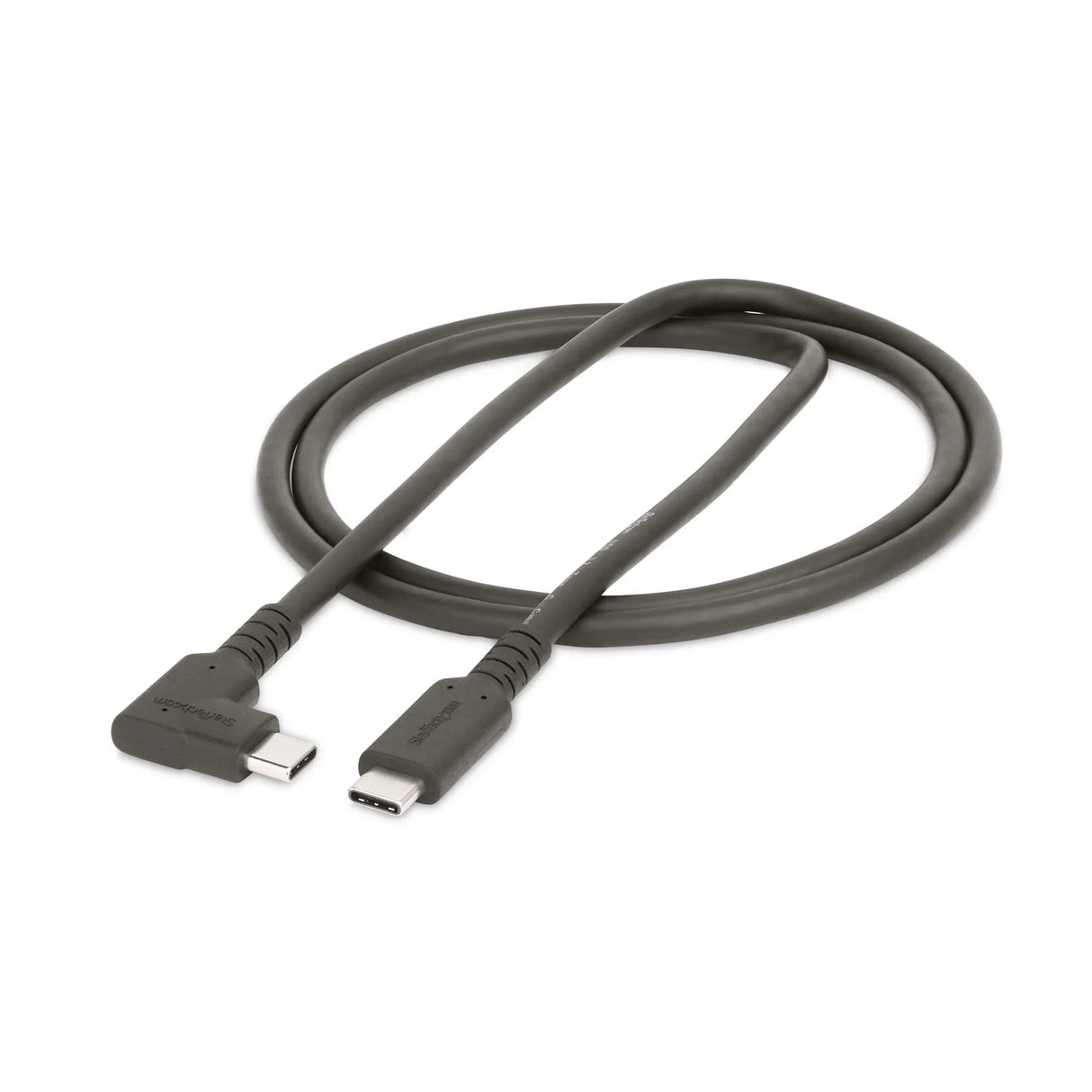 STARTECH 3ft (1m) Rugged Right Angle USB-C Cable (10 Gbps) | Full-Featured USB C to C Data transfer Cable | 4K 60Hz DP Alt Mode | 100W PD - 90 Degree USB Type-C Cable (RUSB31CC1MBR) (RUSB31CC1MBR)