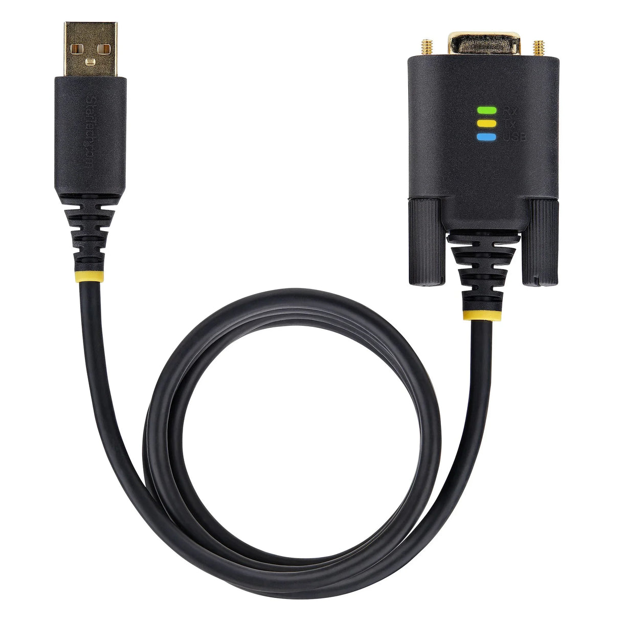 STARTECH 3ft (1m) USB to Serial Adapter Cable | COM Retention | FTDI | USB-A to DB9 RS232 | Interchangeable DB9 Screws|Nuts (1P3FFCB-USB-SERIAL)