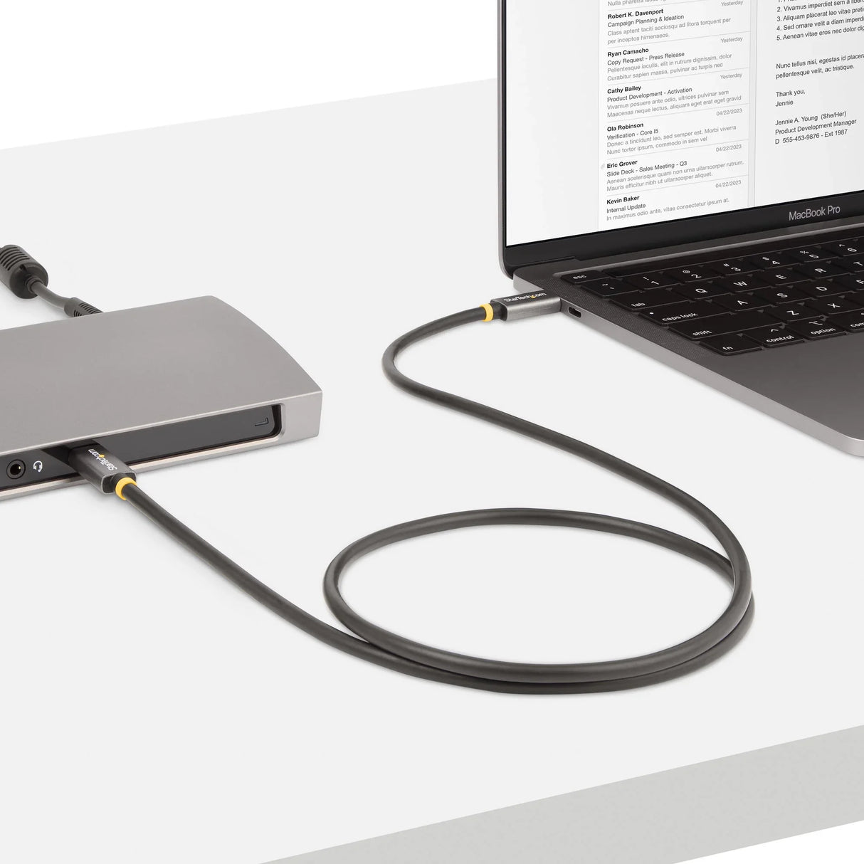 STARTECH 3ft (1m) USB4 Cable | USB-IF Certified USB-C Cable | 40 Gbps | USB Type-C Data Transfer Cable|Cord | 100W Power Delivery | 8K 60Hz | Compatible w|Thunderbolt 4|3|USB 3.2 (CC1M-40G-USB-CABLE) (CC1M-40G-USB-CABLE)