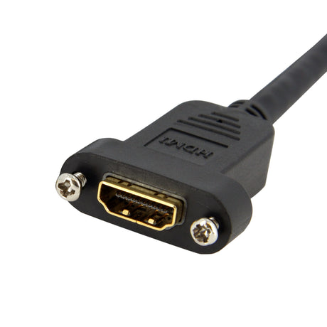 STARTECH 3ft HDMI Female to Male Adapter | 4K High Speed Panel Mount HDMI Cable | 4K 30Hz UHD HDMI | 10.2 Gbps Bandwdith | 4K HDMI Female to HDMI Male Panel Mount Connector Cable (HDMIPNLFM3) (HDMIPNLFM3)