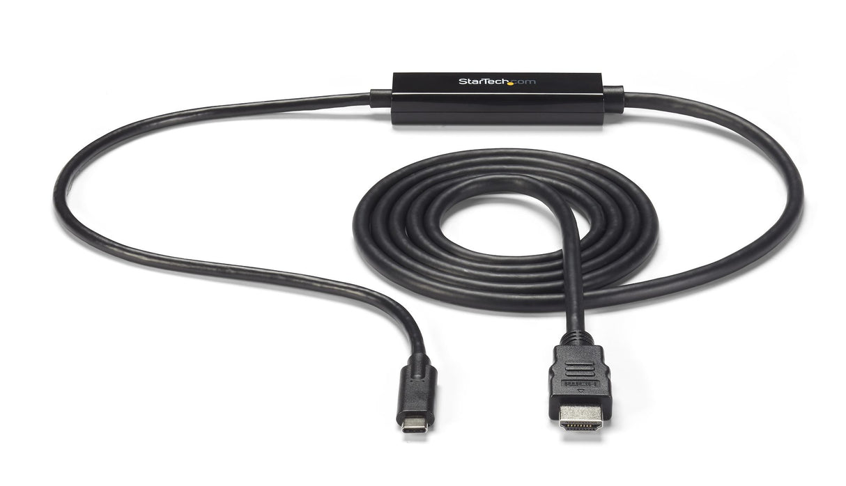 STARTECH 3ft USB-C to HDMI Cable - USB Type-C to HDMI Adapter Cable - 4K 30Hz - Black (CDP2HDMM2MB)