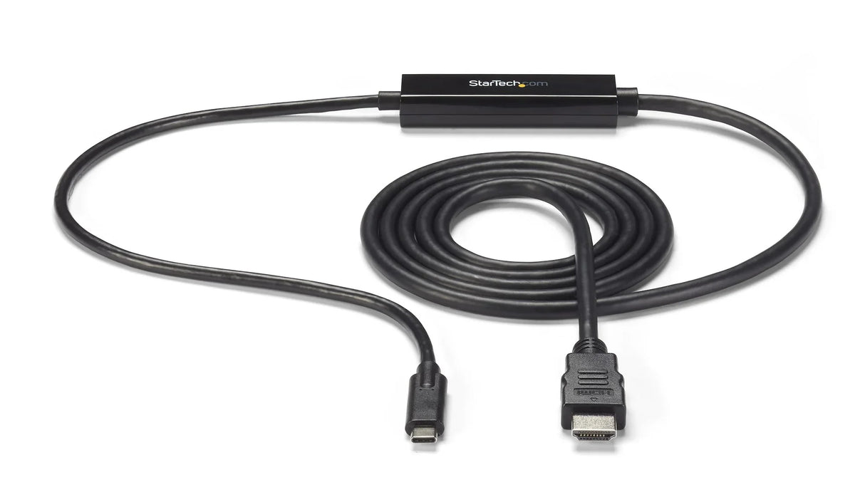 STARTECH 3ft USB-C to HDMI Cable - USB Type-C to HDMI Adapter Cable - 4K 30Hz - Black (CDP2HDMM2MB)