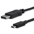 STARTECH 3ft|1m USB C to DisplayPort 1.2 Cable 4K 60Hz - USB-C to DisplayPort Adapter Cable - HBR2 - USB Type-C DP Alt Mode to DP Monitor Video Cable - Works w| Thunderbolt 3 - Black (CDP2DPMM1MB) (CDP2DPMM1MB)