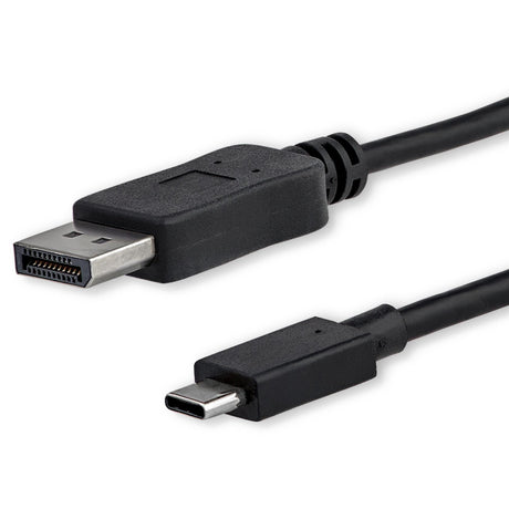 STARTECH 3ft|1m USB C to DisplayPort 1.2 Cable 4K 60Hz - USB-C to DisplayPort Adapter Cable - HBR2 - USB Type-C DP Alt Mode to DP Monitor Video Cable - Works w| Thunderbolt 3 - Black (CDP2DPMM1MB) (CDP2DPMM1MB)