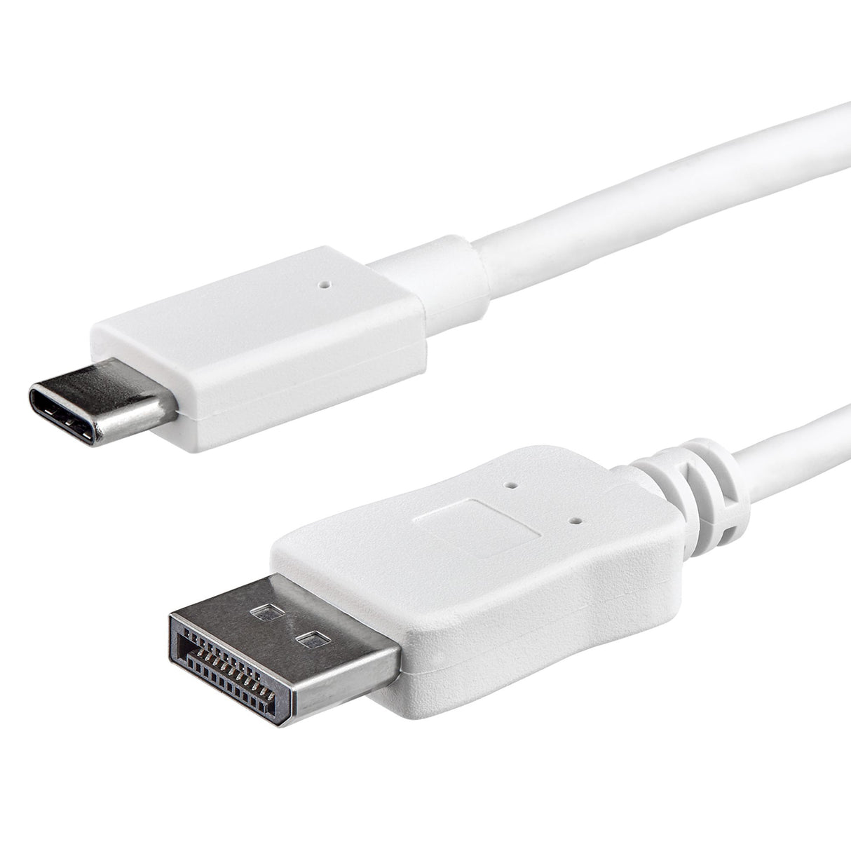 STARTECH 3ft|1m USB C to DisplayPort 1.2 Cable 4K 60Hz - USB-C to DisplayPort Adapter Cable HBR2 - USB Type-C DP Alt Mode to DP Monitor Video Cable - Works w| Thunderbolt 3 - White (CDP2DPMM1MW) (CDP2DPMM1MW)