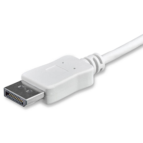 STARTECH 3ft|1m USB C to DisplayPort 1.2 Cable 4K 60Hz - USB-C to DisplayPort Adapter Cable HBR2 - USB Type-C DP Alt Mode to DP Monitor Video Cable - Works w| Thunderbolt 3 - White (CDP2DPMM1MW) (CDP2DPMM1MW)