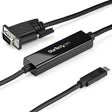 STARTECH 3ft|1m USB C to VGA Cable - 1920x1200|1080p USB Type C to VGA Video Active Adapter Cable - Thunderbolt 3 Compatible - Laptop to VGA Monitor|Projector - DP Alt Mode HBR2 (CDP2VGAMM1MB) (CDP2VGAMM1MB)