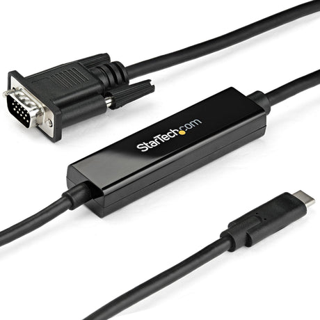STARTECH 3ft|1m USB C to VGA Cable - 1920x1200|1080p USB Type C to VGA Video Active Adapter Cable - Thunderbolt 3 Compatible - Laptop to VGA Monitor|Projector - DP Alt Mode HBR2 (CDP2VGAMM1MB) (CDP2VGAMM1MB)
