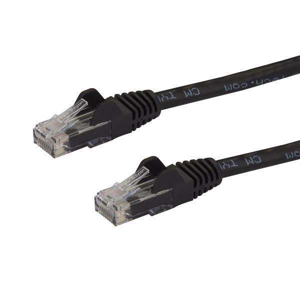 STARTECH 3m CAT6 Ethernet Cable - Black CAT 6 Gigabit Ethernet Wire -650MHz 100W PoE RJ45 UTP Network|Patch Cord Snagless w|Strain Relief Fluke Tested|Wiring is UL Certified|TIA (N6PATC3MBK) (N6PATC3MBK)