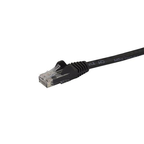 STARTECH 3m CAT6 Ethernet Cable - Black CAT 6 Gigabit Ethernet Wire -650MHz 100W PoE RJ45 UTP Network|Patch Cord Snagless w|Strain Relief Fluke Tested|Wiring is UL Certified|TIA (N6PATC3MBK) (N6PATC3MBK)
