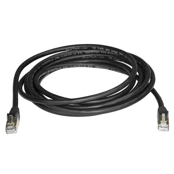 STARTECH 3m CAT6a Ethernet Cable - 10 Gigabit Shielded Snagless RJ45 100W PoE Patch Cord - 10GbE STP Network Cable w|Strain Relief - Black Fluke Tested|Wiring is UL Certified|TIA (6ASPAT3MBK) (6ASPAT3MBK)