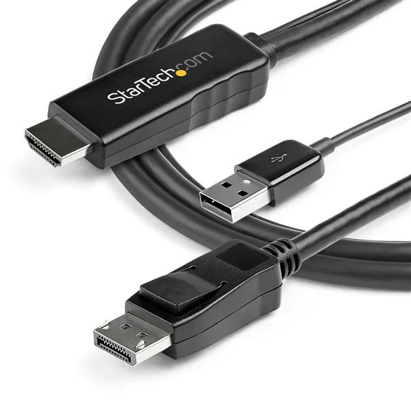 STARTECH 3m HDMI to DisplayPort Adapter Cable with USB Power - 4K 30Hz Active HDMI 1.4 to DP 1.2 Converter (HD2DPMM3M) (HD2DPMM3M)