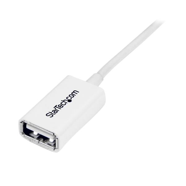 STARTECH 3m White USB 2.0 Extension Cable Cord - A to A - USB Male to Female Cable - 1x USB A (M) | 1x USB A (F) - White | 3 meter (USBEXTPAA3MW)