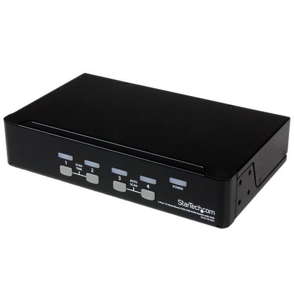 STARTECH 4 Port 1U Rackmount USB KVM Switch with OSD (SV431DUSBU)