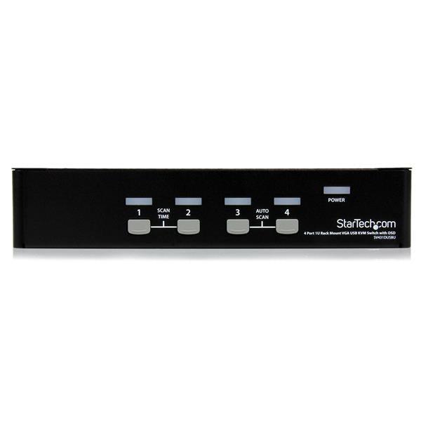 STARTECH 4 Port 1U Rackmount USB KVM Switch with OSD (SV431DUSBU)