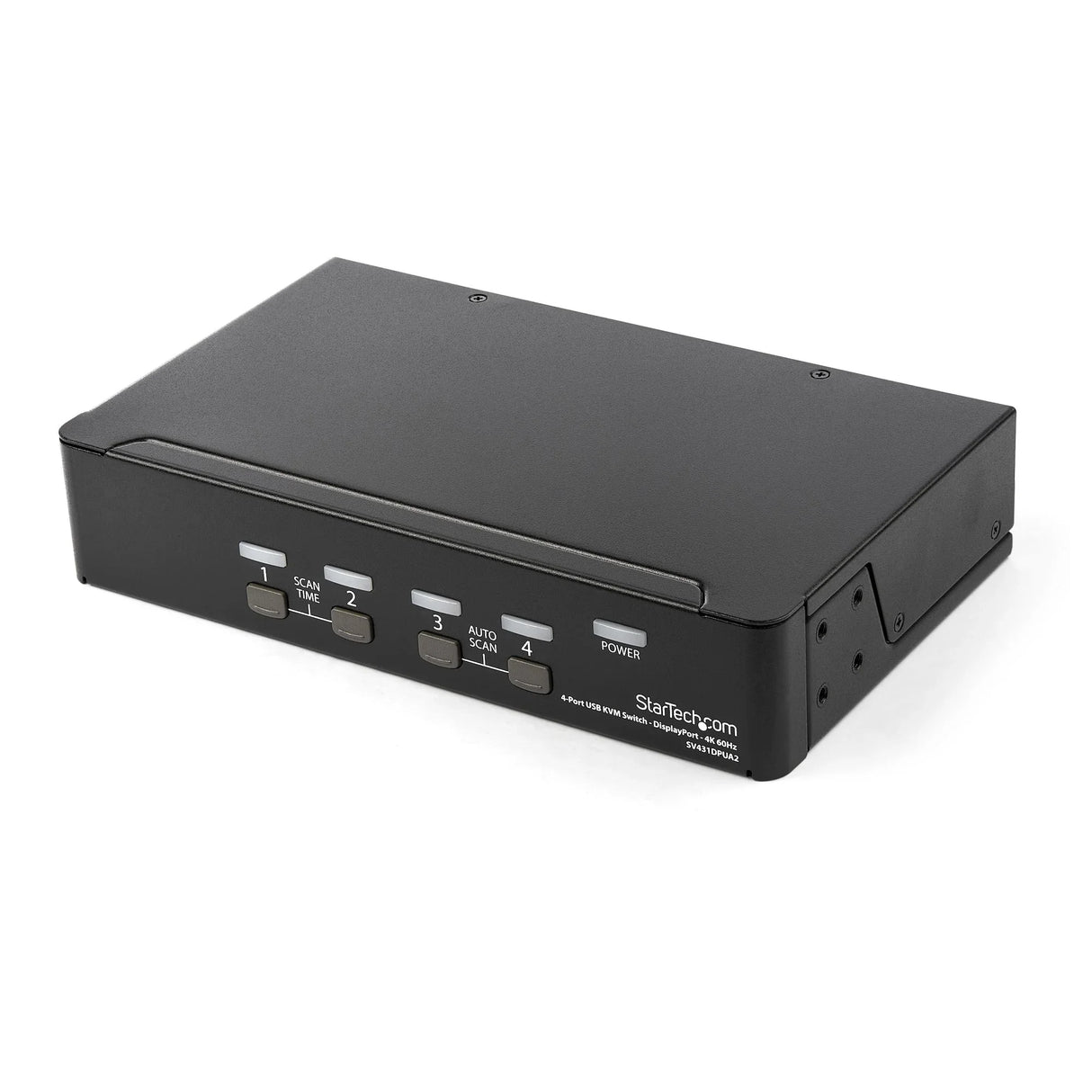 STARTECH 4 Port DisplayPort KVM Switch - 4K 60Hz - Single Display - Dual Port UHD DP 1.2 USB KVM Switch with Integrated USB 2.0 Hub & Audio - Dell | HP | Apple | Lenovo - TAA Compliant (SV431DPUA2) (SV431DPUA2)