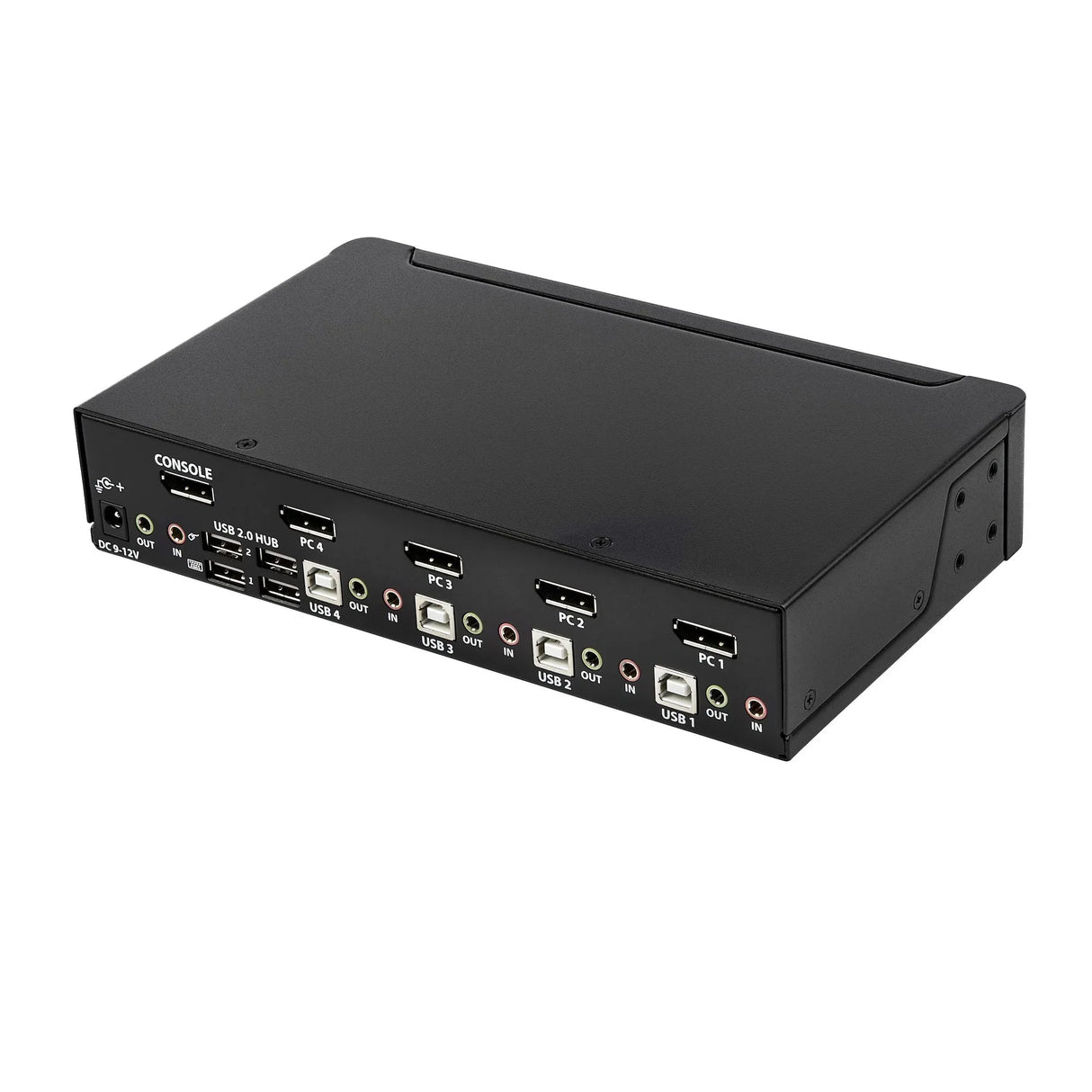 STARTECH 4 Port DisplayPort KVM Switch - 4K 60Hz - Single Display - Dual Port UHD DP 1.2 USB KVM Switch with Integrated USB 2.0 Hub & Audio - Dell | HP | Apple | Lenovo - TAA Compliant (SV431DPUA2) (SV431DPUA2)