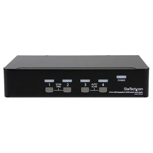 STARTECH 4 Port DisplayPort KVM Switch w| Audio - USB | Keyboard | Video | Mouse | Computer Switch Box for 2560x1600 DP Monitor (SV431DPUA) (SV431DPUA)