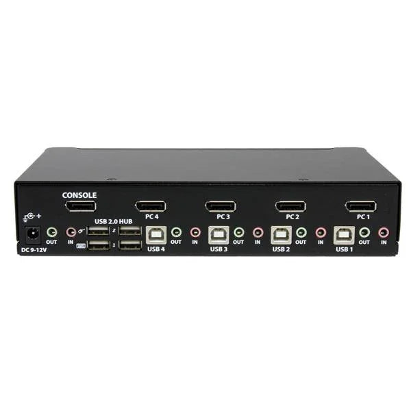 STARTECH 4 Port DisplayPort KVM Switch w| Audio - USB | Keyboard | Video | Mouse | Computer Switch Box for 2560x1600 DP Monitor (SV431DPUA) (SV431DPUA)