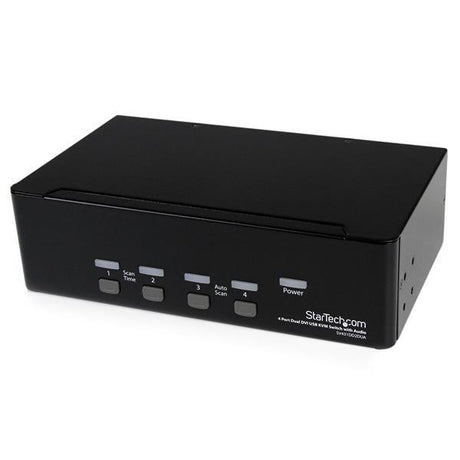 STARTECH 4 Port Dual DVI USB KVM Switch with Audio & USB 2.0 Hub (SV431DD2DUA)