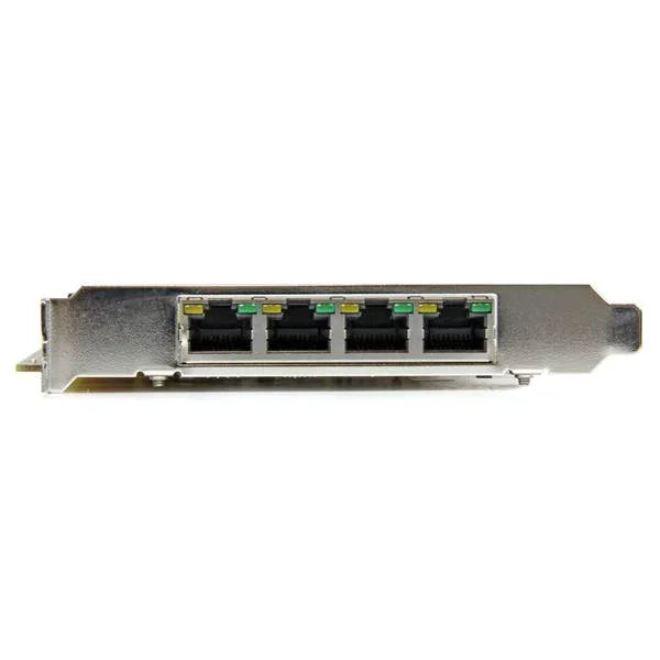 STARTECH 4 Port Gigabit Power over Ethernet PCIe Network Card - PSE | PoE PCI Express NIC - Quad Port NIC - PoE Card (ST4000PEXPSE)