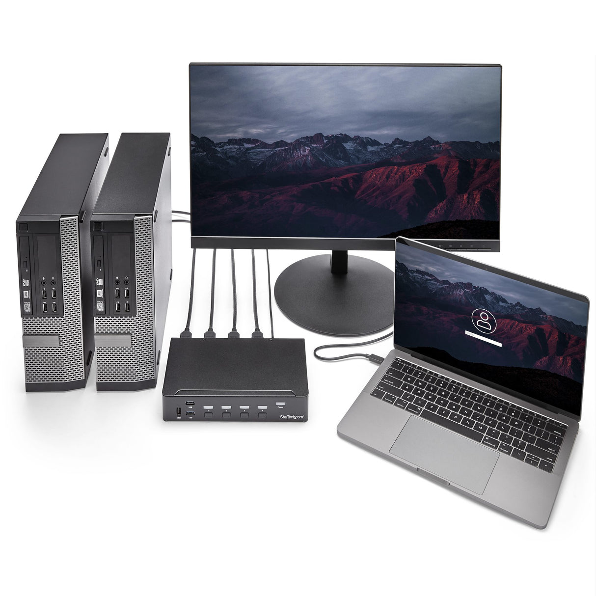 STARTECH 4 Port HDMI KVM - HDMI KVM Switch - 1080p - USB 3.0 & Audio Support - KVM Video Switch (SV431HDU3A2) (SV431HDU3A2)