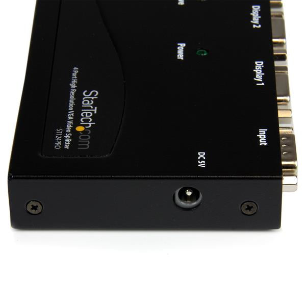 STARTECH 4 Port High Resolution VGA Video Splitter - 350 MHz (ST124PRO)